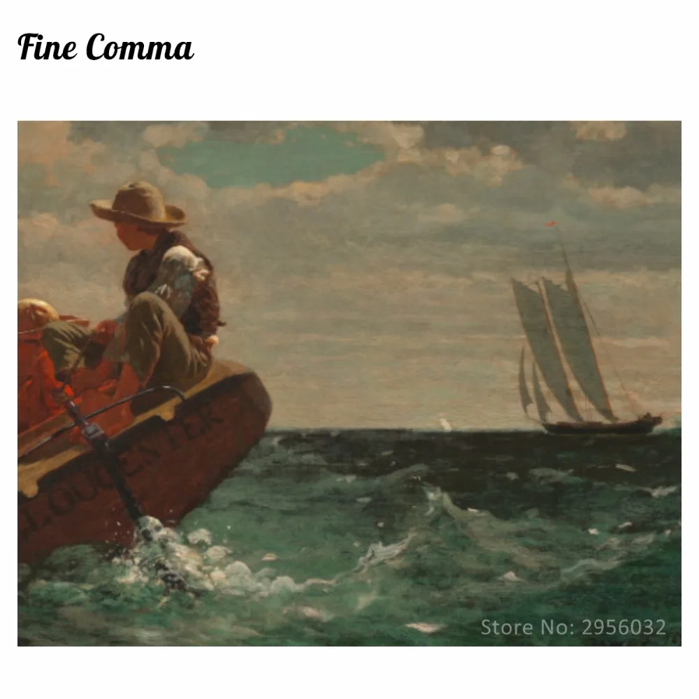 Breezing Up(A Fair Wind) от Winslow Homer ручная роспись маслом репликация Реплика стены искусства холст живопись Repro копия
