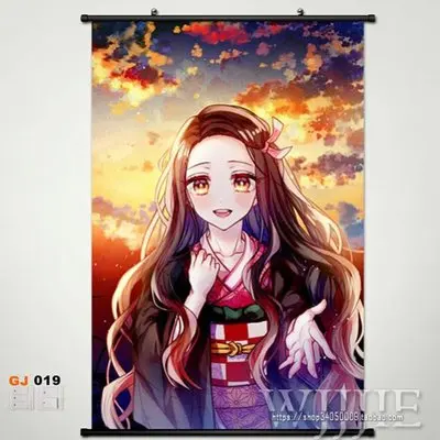 Домашний декор японского аниме настенный плакат прокрутка демон Slayer: Kimetsu no Yaiba