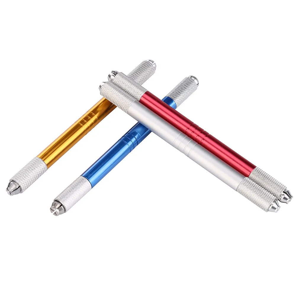 10 шт. руководство с двойной головкой Перманентный макияж бровей татуировки ручки