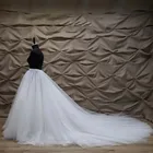 Элегантный тюлевый бальный наряд с длинным шлейфом, фатиновая Свадебная юбка для красивых женщин на свадьбу, юбка-пачка длиной до пола, на молнии