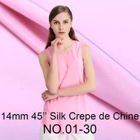 100 pure silk crepe de chine satin back fabric 14mm 114cm 45 width solid color for dress shirt