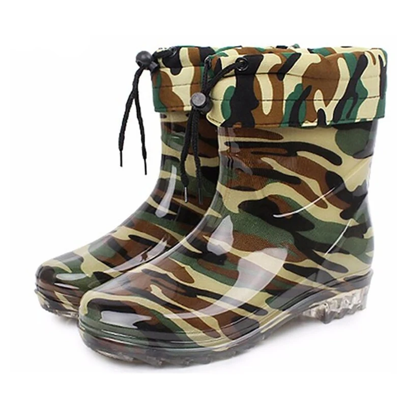 Сапоги Aleafalling Kesmall мужские резиновые хлопковые водонепроницаемые ботинки до
