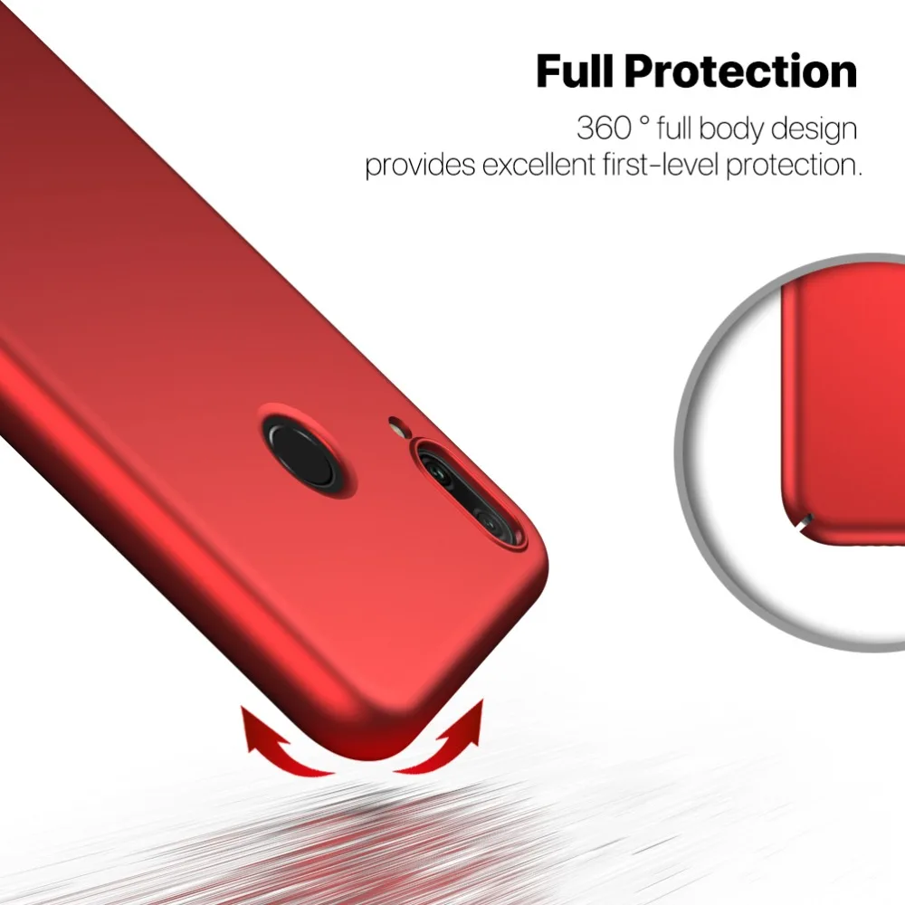 Sleo для huawei Y9 2019 чехол ультра тонкий твёрдый Пластик задняя крышка 360 градусов
