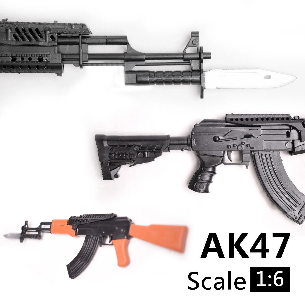 Масштаб 1/6 AK47 искусственная винтовка головоломки Строительные кирпичи оружие