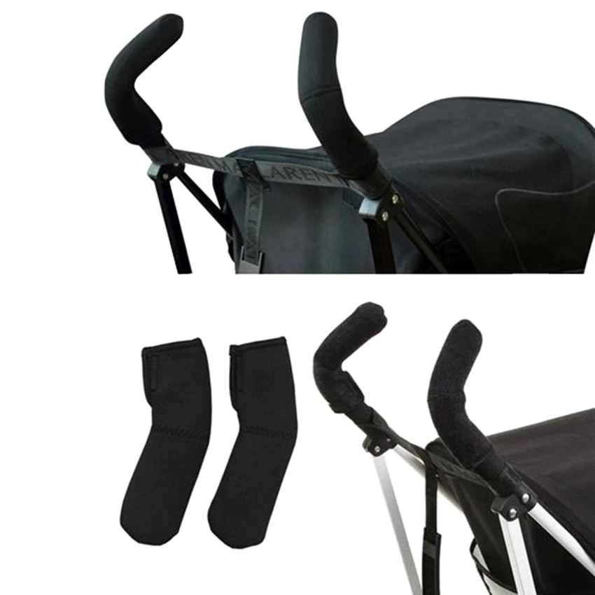 Черный Неопреновый Чехол для ручки коляски 2 шт./лот защитный чехол аксессуары