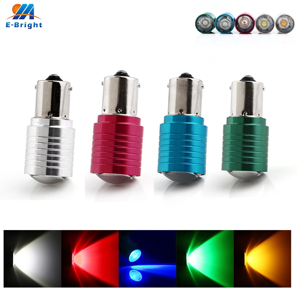 

50PCS 1157 S25 BAY15D Led Signal Turn Bulb 3W 270Lumen DC 12V White Red Blue Amber Green Car Stop Lamp 2 Bright Tail Brake Light