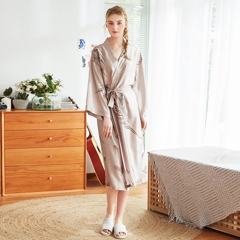 

New Burgundy Printing Ladies' Sexy Rayon Long Robe Bride Bridesmaid Wedding Kimono Bathrobe Gown Sleepwear Nightdress M L XL XXL