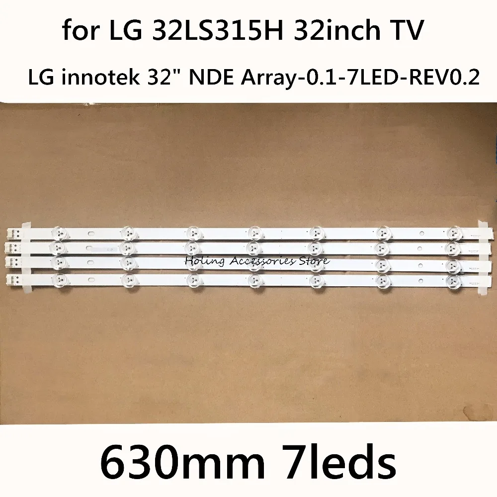 

630 мм 7 светодиодов светодиодная подсветка лампы полоски для LG 32LS315H 32-дюймовый телевизор LG innotek 32 "NDE Array-0.1-7LED-REV0.2 REV0.4 331537502