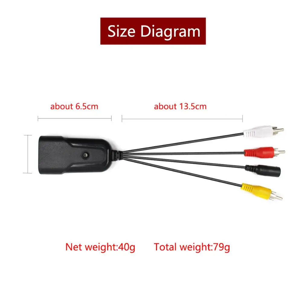 HD 1080P Mini HDMI to AV Signal Converter To AV/RCA CVBS Adapter Composite Video Audio NTSC PAL For HDTV TV PS3 Computer | Электроника