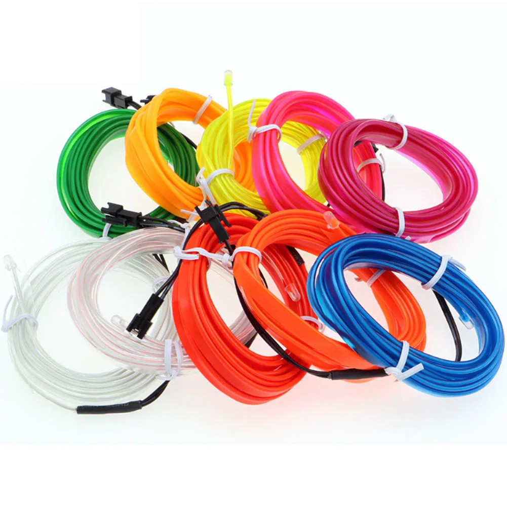 Хит продаж 2/3/4/5 м Автомобильный интерьер светящийся EL провод светодиодный