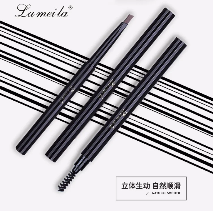 

Double headed Automatic Eyebrow Pencil Waterproof Sweat proof Non dizziness decolorization Powder Beginners eyebrow Band Brush