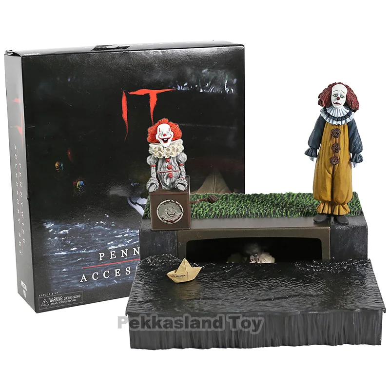 NECA фильм ужасов Стивен Кинг это Pennywise Джокер клоун классический канализационная сцена Pennywise набор аксессуаров ПВХ фигурка игрушка