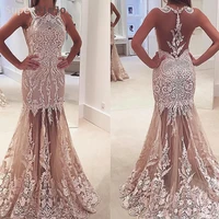 superkimjo lace applique evening dresses long 2019 dusty pink mermaid sexy formal party dresses robe de soiree