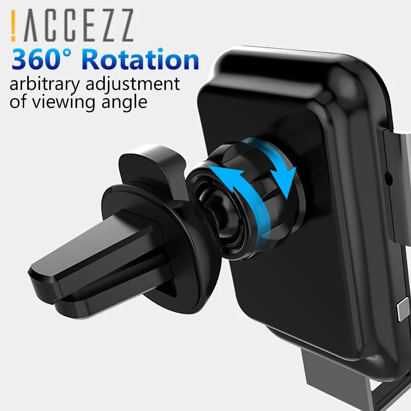 ! ACCEZZ 2 в 1 5/10 Вт быстрое автомобильное беспроводное зарядное устройство для iPhone 8 X