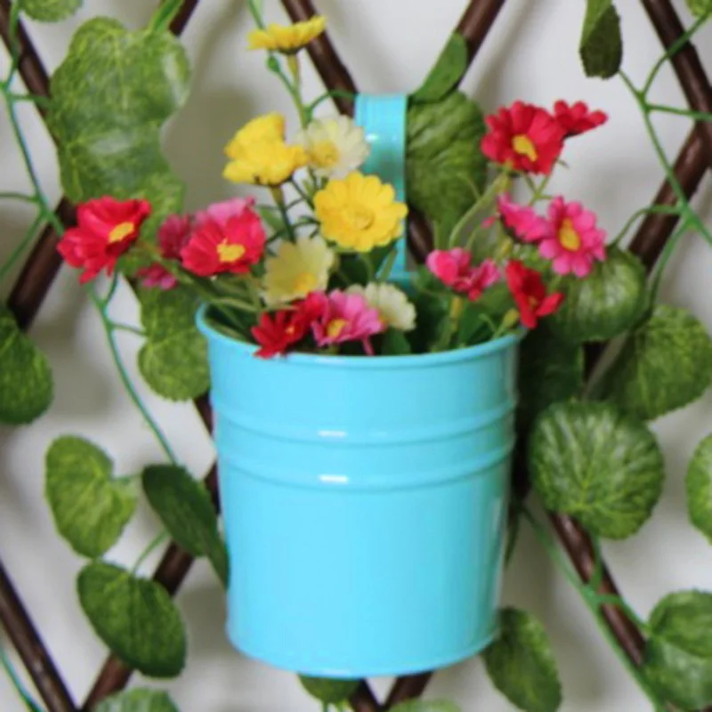 Металлические ведра для крючков в виде цветов 1 шт. балконные горшки садовый ящик