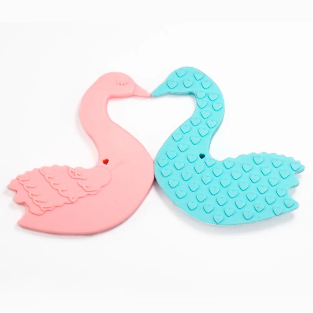 Food Grade Silicone Teethers Animal Swan Baby Teether Infant Chew Charms Kids Teething Gift Toddler Toys 20pcs Sutoyuen | Мать и ребенок