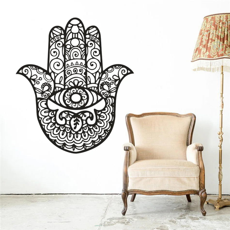 Наклейка на стену Hamsa с изображением Будды для рук йоги студии медитации декора
