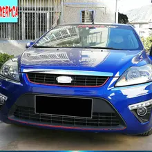 2 шт дневные противотуманные отверстия для Ford Focus Хэтчбек 2009 2010 2011 2012 2013 Светодиодный светильник 12v противотуманный светильник