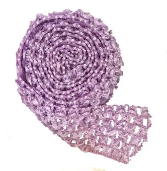 Lavender 1 meter 2,7" вязаная крючком повязка на голову, обрезная лента, юбка-пачка «сделай сам», фатиновая юбка, пояс, украшение на день рождения, Рождество, вечеринку - Цвет: Lavender 1 meter