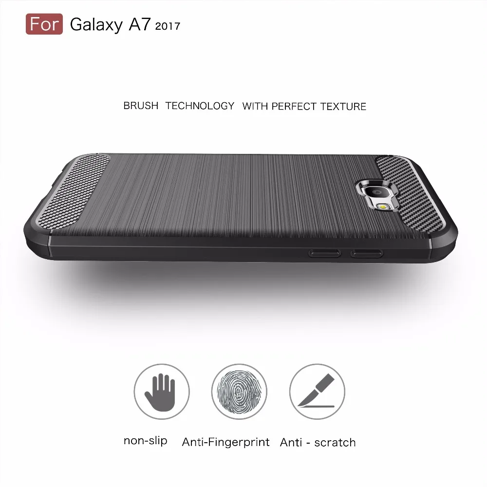 Чехол из углеродного волокна для телефона Samsung Galaxy A3 A5 A7 J3 J5 J7 Plus J2 A9 Star Pro Prime 2017 A6S A8S