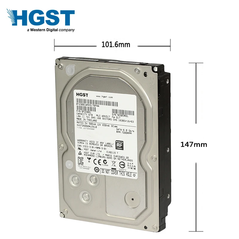 HGST 500 Гб HDD 16 Мб кэш 5700 об/мин-7200 об/мин настольный компьютер 3 5 &quotВнутренний