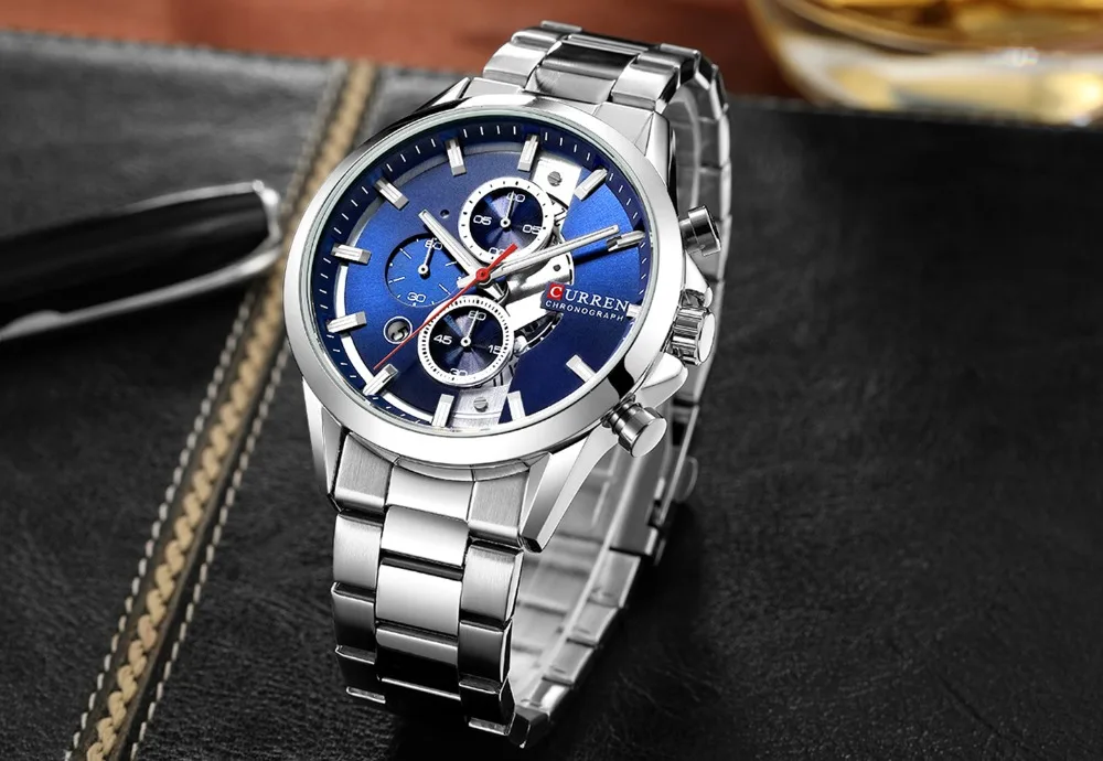 CURREN новые часы для мужчин люксовый бренд мужские спортивные водонепроницаемые