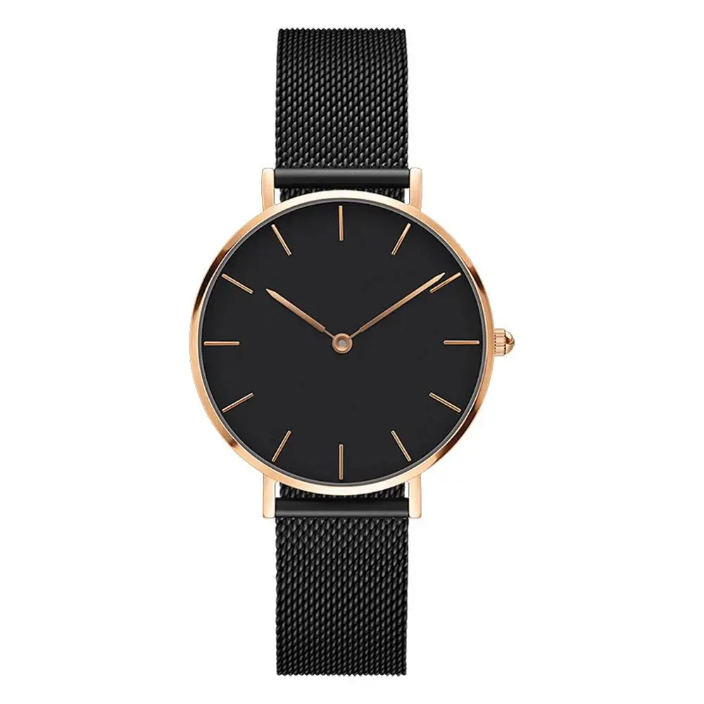 Relojes Mujer, люксовый бренд, женские часы, минималистичный стиль, твердый циферблат, унисекс, часы, часы, подарок, сетка, стальная полоса, кварцевые часы# W - Цвет: F