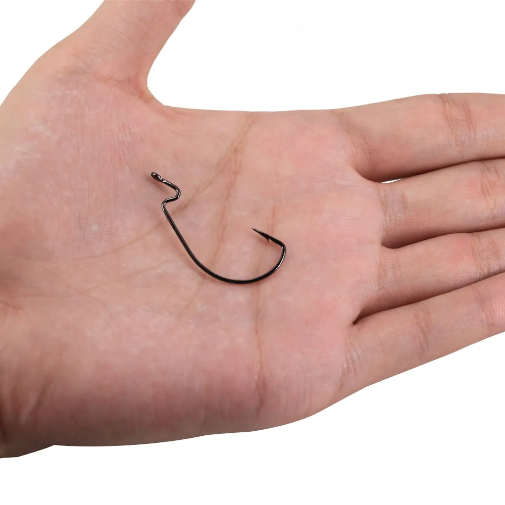 2018 HUNTHOUSE mustad worm hook hooks nice 50pcs/lot and High-carbon steel 1/0 2/0 1# fishing designed for soft bait | Спорт и