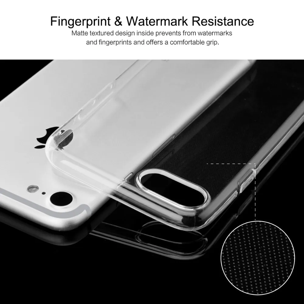 Для iPhone 7 8 чехол ROCK TPU Мягкий силиконовый чехол для iPhone 7 8 plus прозрачный черный золотой чехол