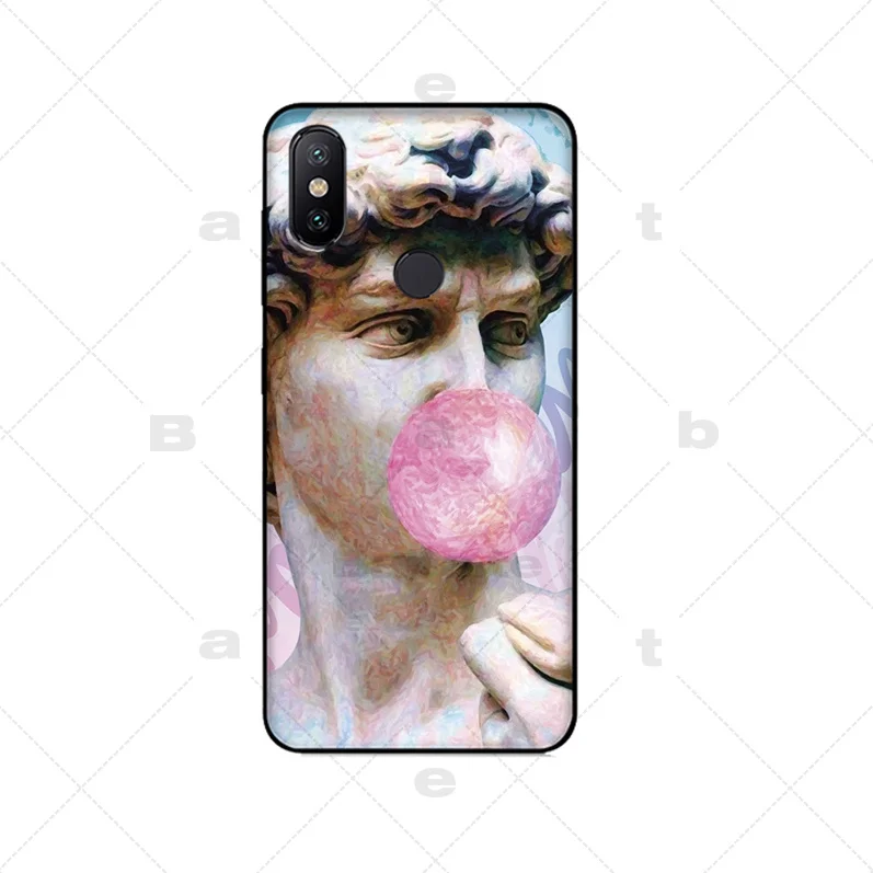 Винтажная Черная мягкая задняя крышка из ТПУ для мобильного телефона чехол Xiaomi