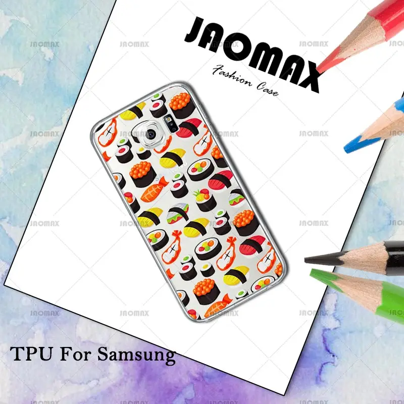Jaomax гамбургер пицца суши Дизайн чехол для samsung Galaxy S7 S6 S5 S4 S3 Edge S8 Plus силиконовый
