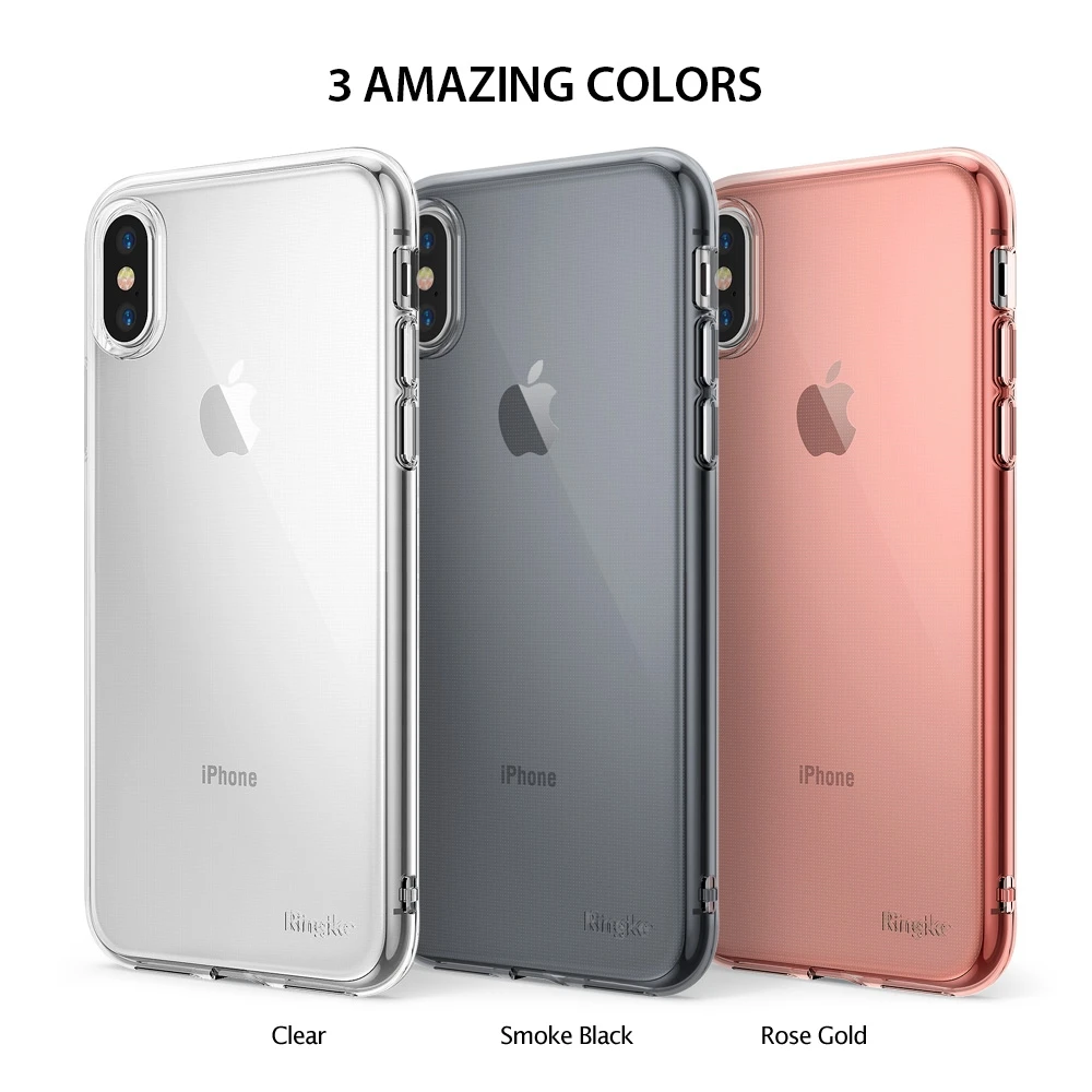 Чехол Ringke Air для IPhone X/Xs очень легкий прозрачный мягкий гибкий из ТПУ устойчивый к