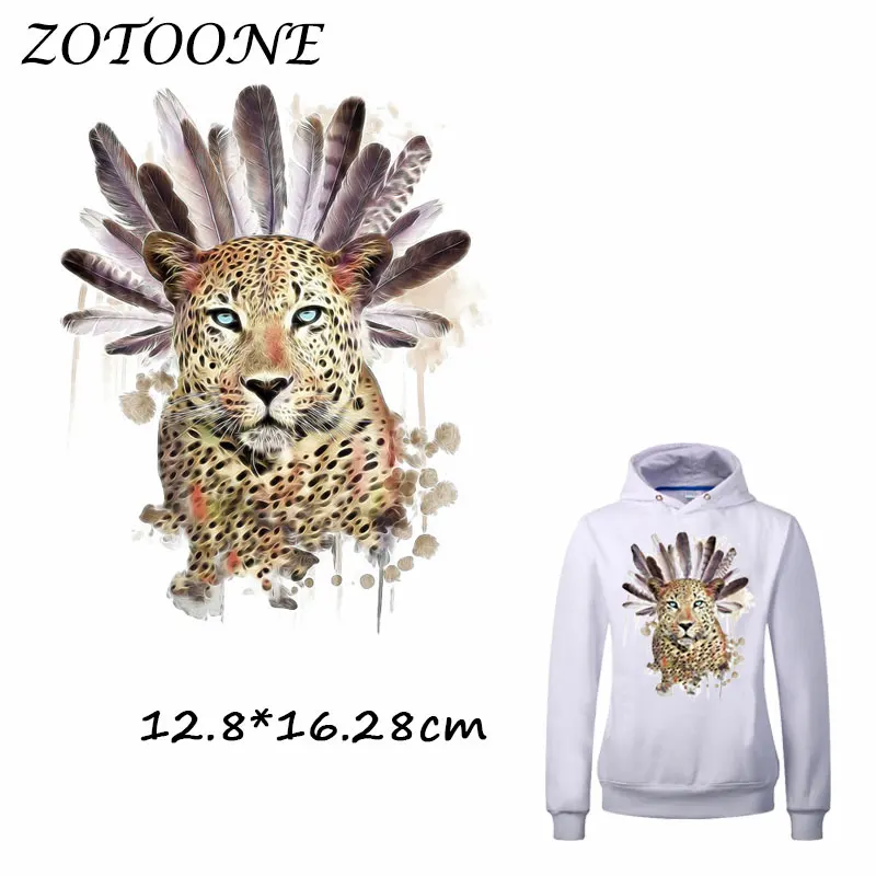 

ZOTOONE Heat Transfer Clothes Stickers Cool Leopard Patches for T Shirt Jeans Iron-on Transfers DIY Decoration Applique Clothes