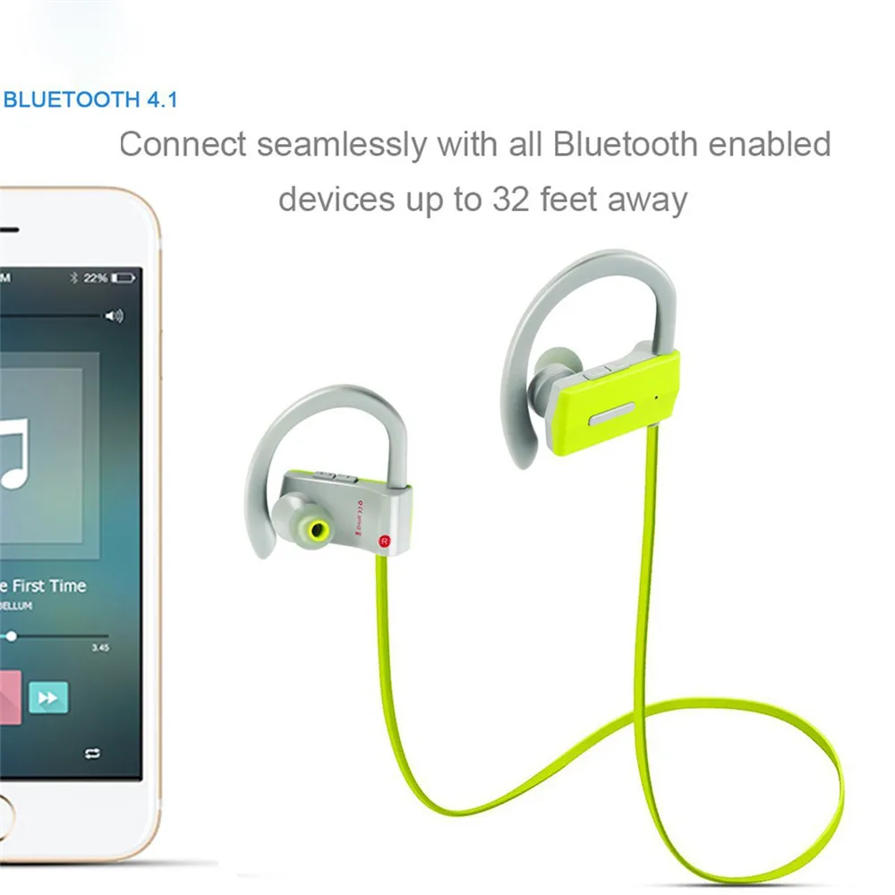 Ubit BH-05 Спортивные Bluetooth наушники с микрофоном гарнитура ушным крючком устойчивое