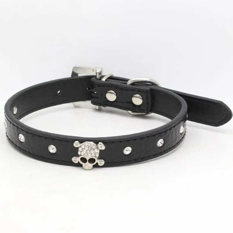 Ошейник из искусственной кожи стразы пряжки для щенка ошейники Перро