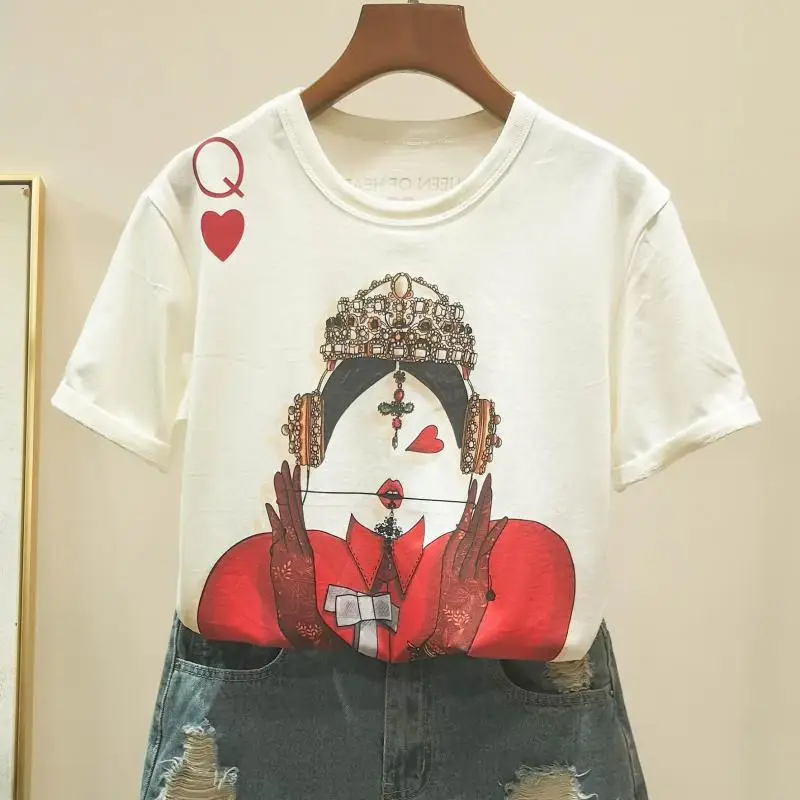 Zuolunoba игральные карты в Harajuku футболка новинки для женщин Повседневное короткий рукав летние футболки топы Свободные