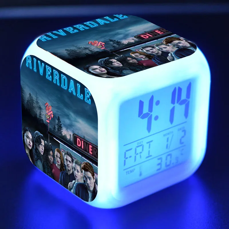 Popular Riverdale TV Figures LED Clock Alarm Colorful Flash Light Desk Watch Toys | Игрушки и хобби