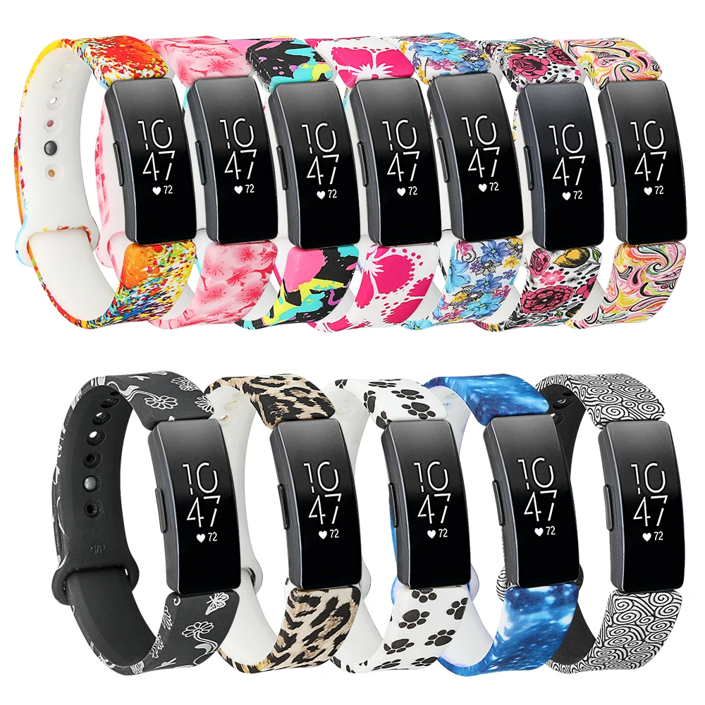Силиконовый ремешок для Fitbit Inspire HR/Inspire Смарт-часы с напечатанным рисунком сменный ремешок для Fitbit Inspire