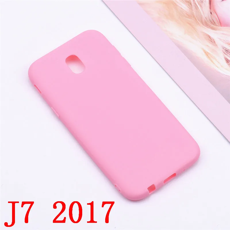 Pink J7 2017 Мягкий силиконовый чехол для samsung Galaxy J7 чехол J7 J710 J710F J7 J700 Galaxy J7 J730F чехол силиконовый чехол Funda сумка - Цвет: Pink J7 2017