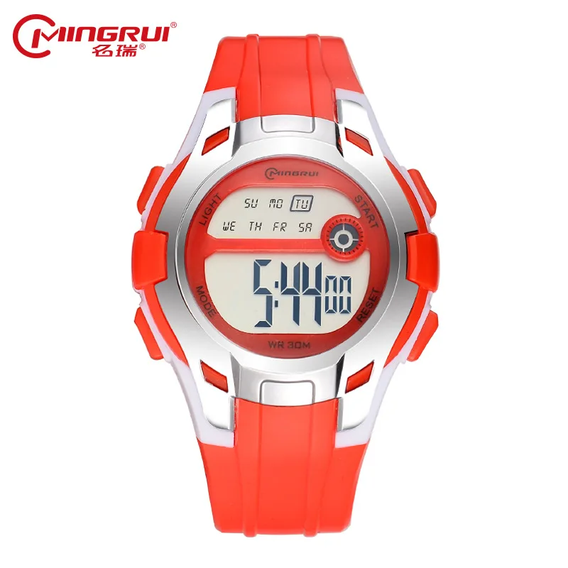 Montre Enfant 2020 MINGRUI Водонепроницаемые силиконовые цифровые часы детские светящиеся