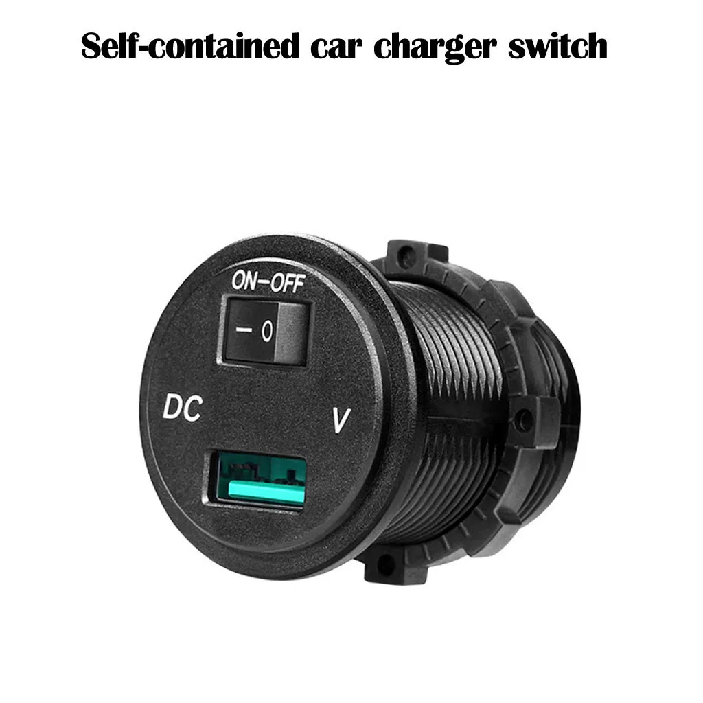 USB быстрое автомобильное зарядное устройство 12 24V адаптер для мотоцикла с