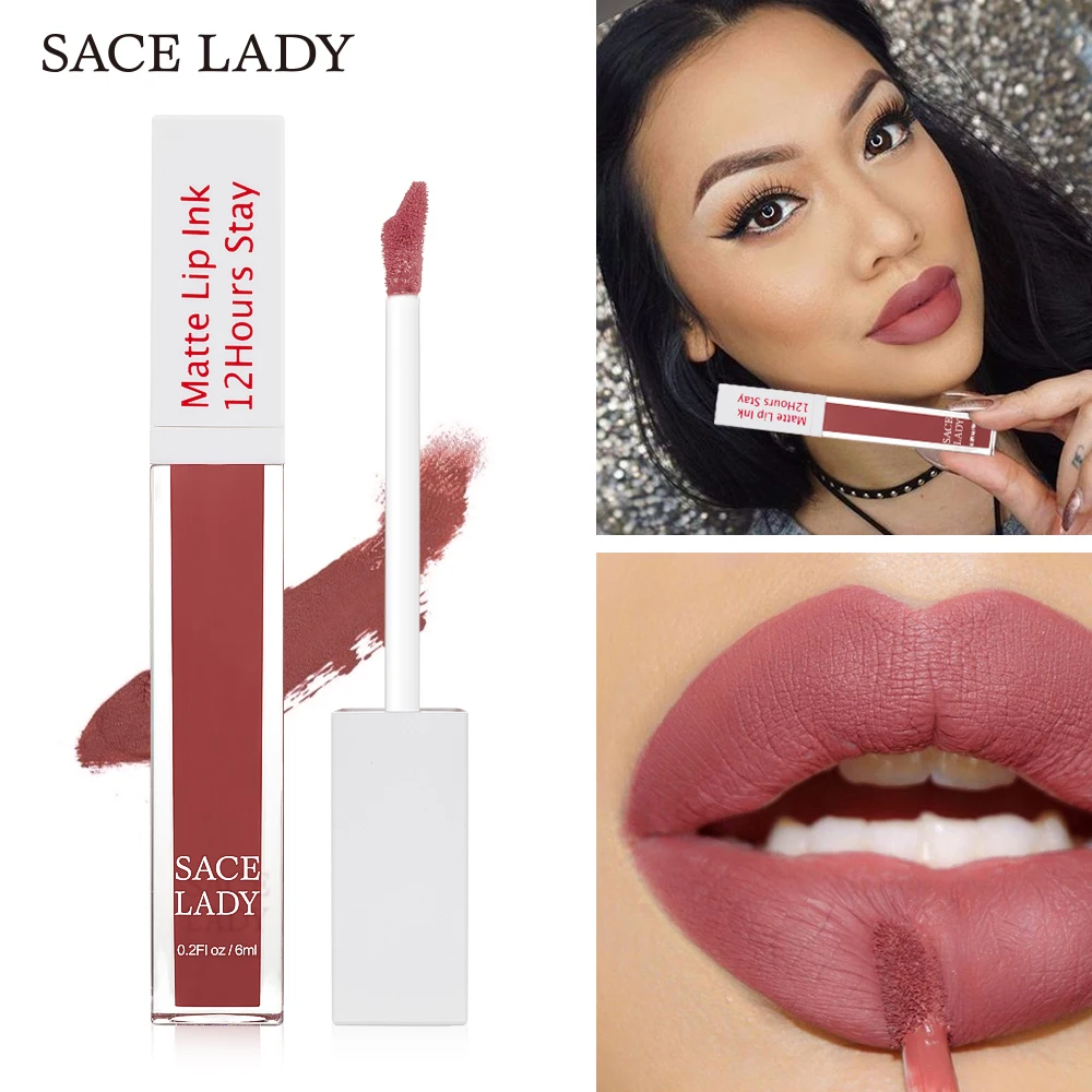 SACE LADY, 23 Цвета, телесный загар, матовый блеск для губ, водостойкая розовая жидкая помада, темно-красный блеск для губ, стойкий тинт для губ/окрашивание макияжа