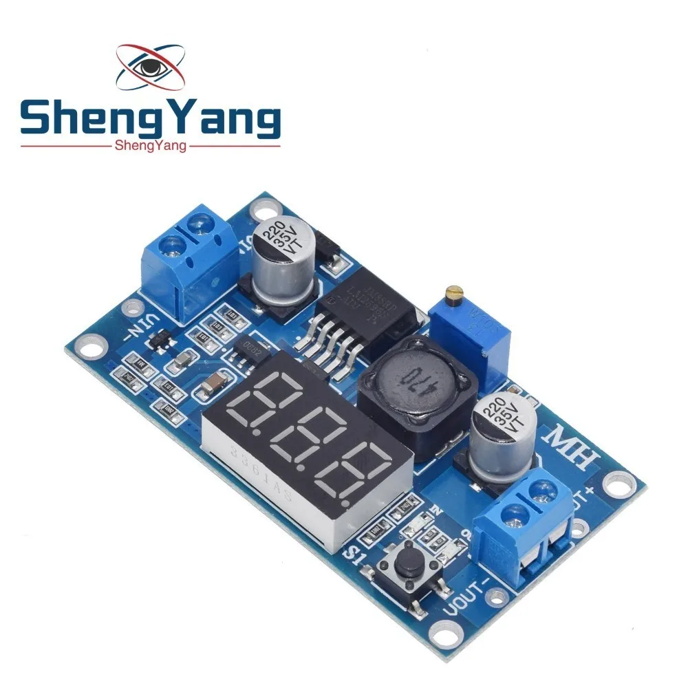 1 шт. Шэньян LM2596 LM2596S модуль питания + светодиодный вольтметр DC Регулируемый