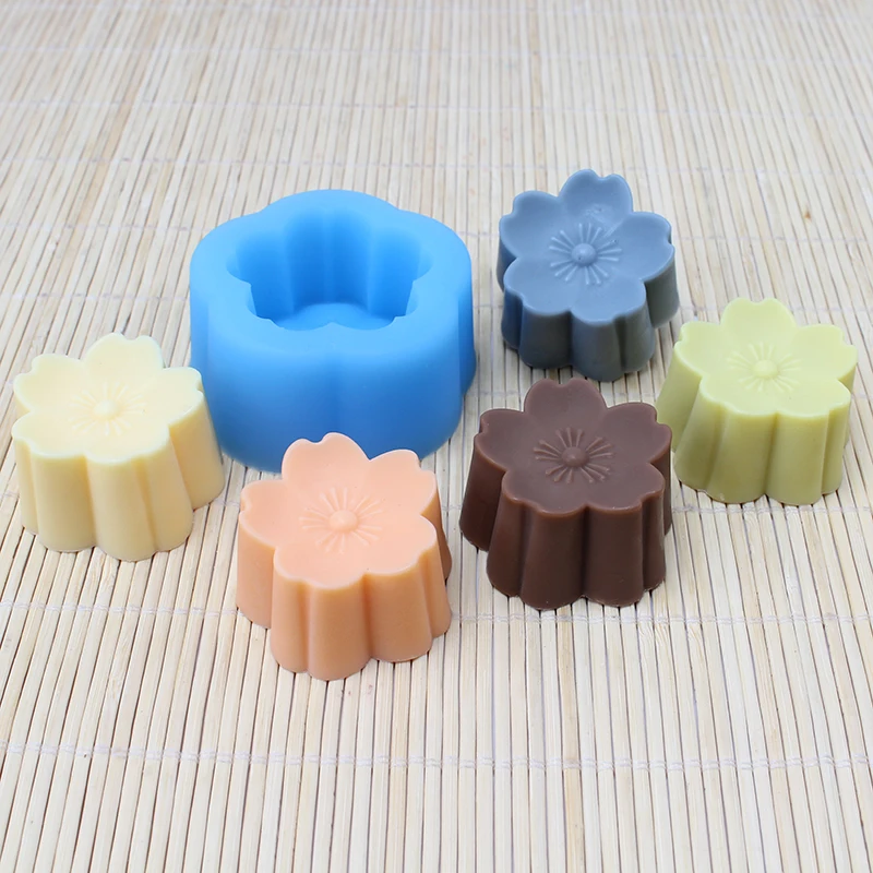 

3D Silicone Soap Mold Plum Blossom Shape Handmade Mould Craft Resin Decorating Tool