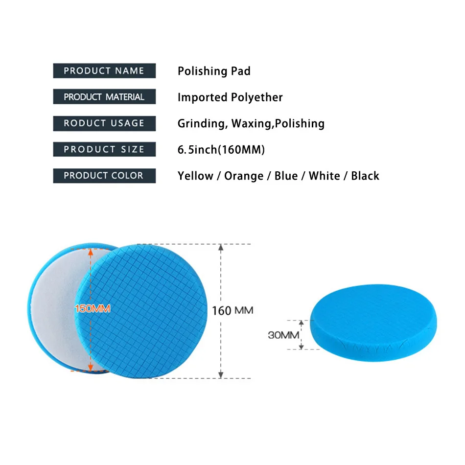 Полировальные накладки SPTA для автомобиля полировальные 3 5 дюйма (90 мм)/5 (135 мм)/6 (165