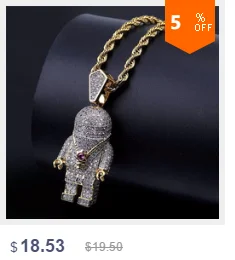 Мужские ожерелья Iced Out обувь кулон цепочки и ожерелья с золотой цепочкой Новое поступление AAA+ кубический циркон хип хоп ювелирн