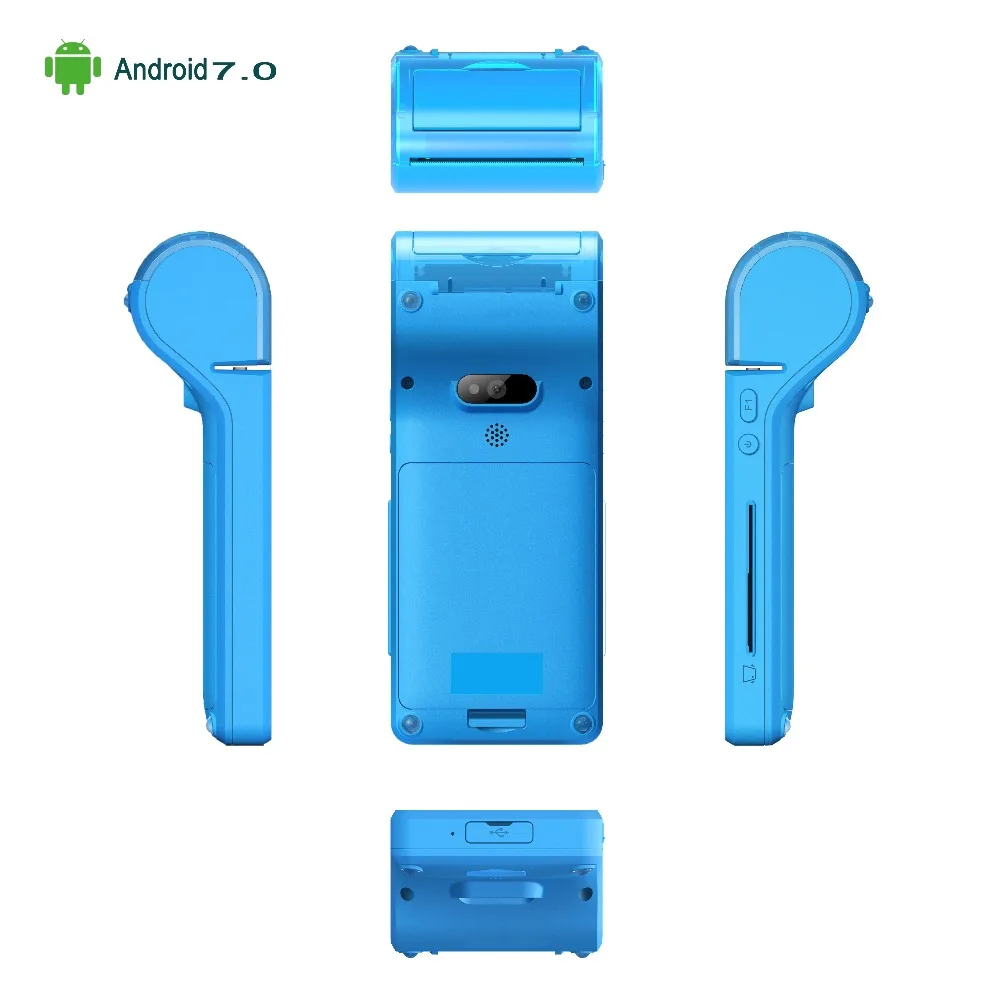 5 дюймов портативный мобильный Android 7 0 Беспроводной Card проведите машина оплата по