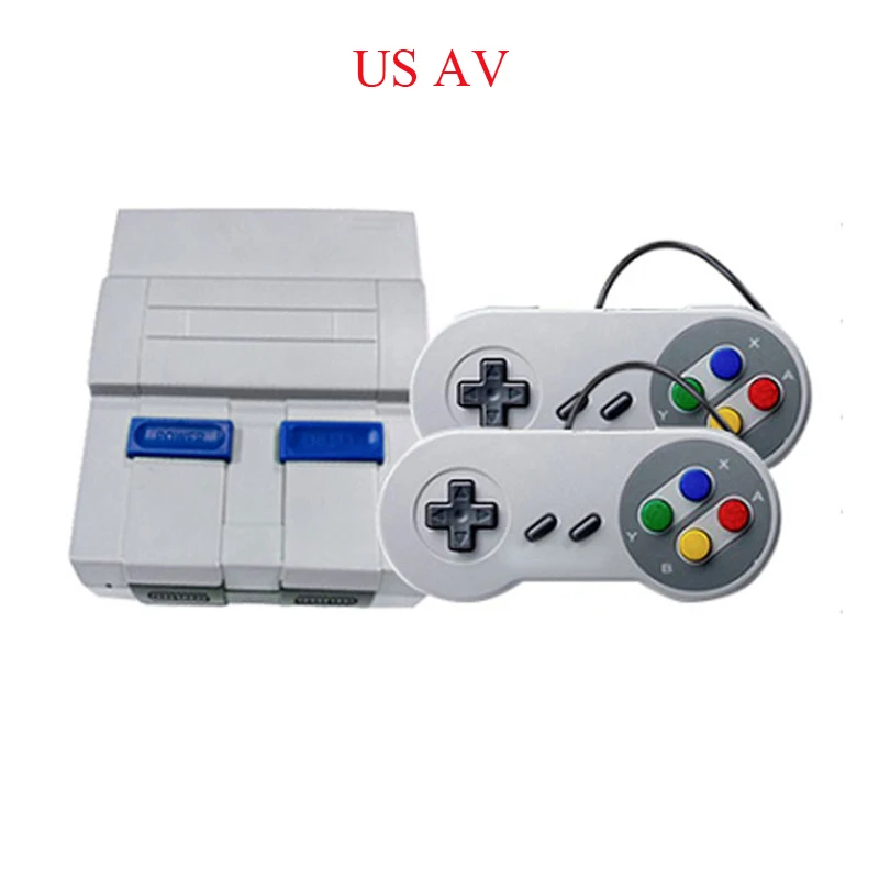 Синий Видео Игровая приставка, 8/16 бит SNES классический геймпад чехол для телефона в виде ретро-игровой HDMI/AV HD ТВ портативная игровая консоль встроенный 400/648 игры - Цвет: Синий