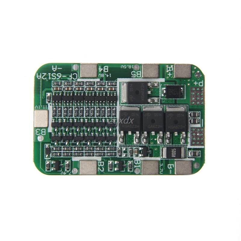Плата защиты PCB BMS 6S 15A 24 В для 6 упаковок 18650 литий-ионный аккумулятор модуль ячейки