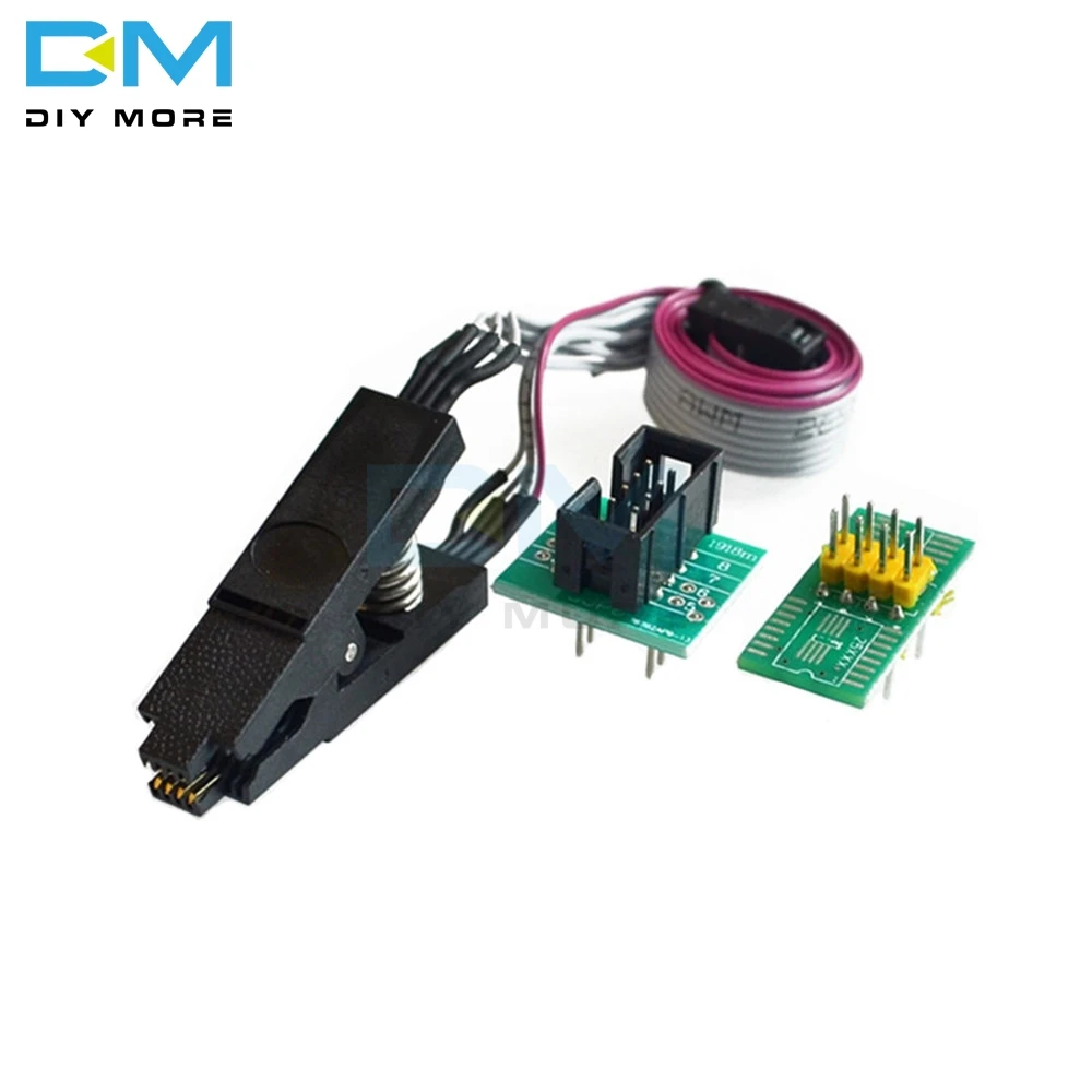Программатор SOIC8 SOP8 Flash Chip зажим для проверки ис Socket Adpter BIOS/24/25/93 TL866CS TL866A
